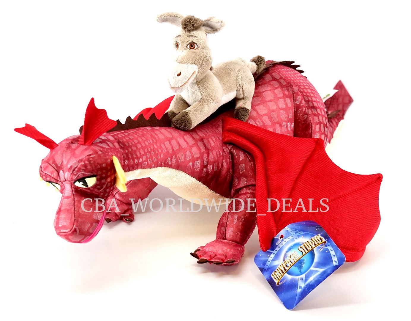 New Universal Studios Shrek 4d 23 Donkey Riding Dragon Plush Ebay