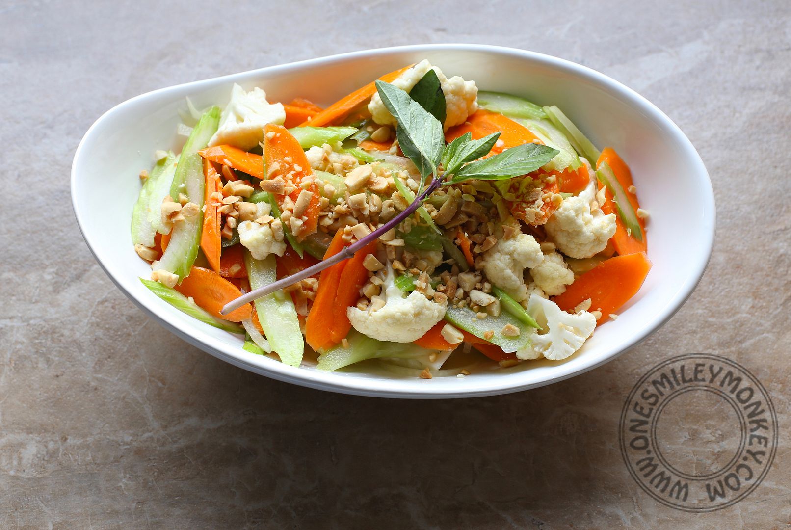 Carrot and Cauliflower Salad with Coconut Milk Dressing {Recipe}