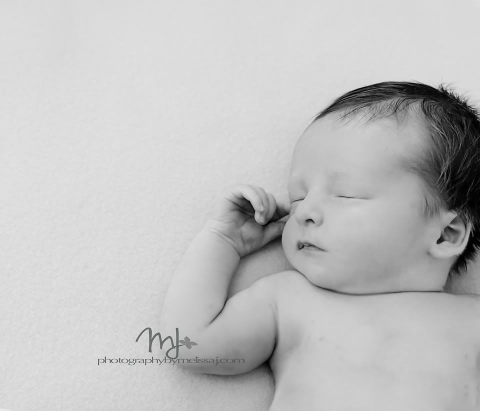 newborn boy black and white, www.photographybymelissaj.com  www.facebook.com/photographybymelissaj