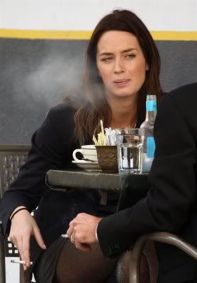 Celebrity Smokers on Emily Blunt Smoking Cigarette   Celebrity Smoking