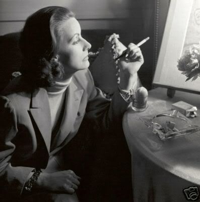 Greta Garbo Smoking Cigarettes