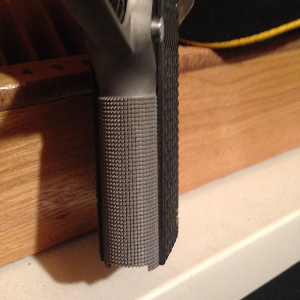 Removing the top checkering overrun 1911Forum