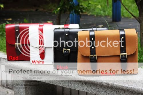 Vintage PU Leather DSLR SLR Camera Shoulder Message Bag  
