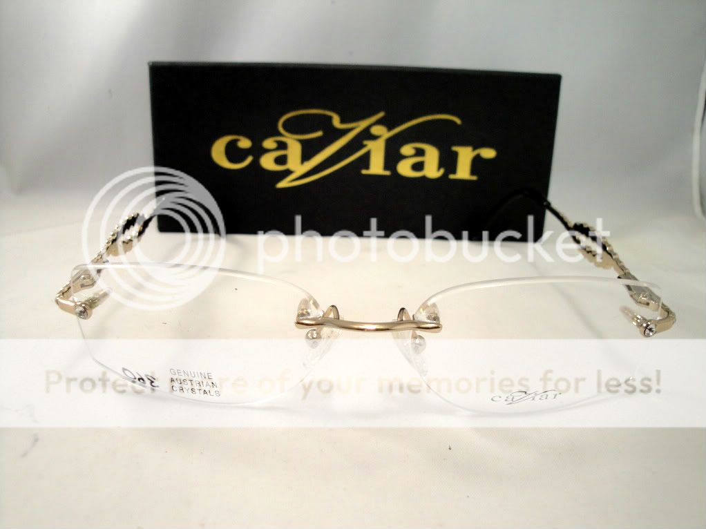 Caviar M2328 Eyeglasses in Gold w/ Crystals (52*16_130)  