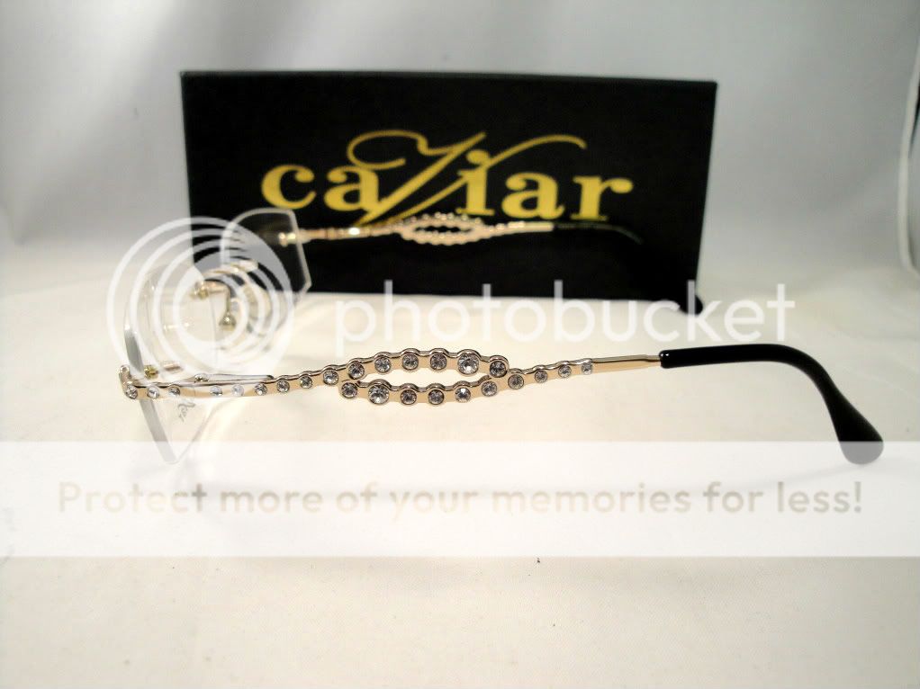 Caviar M2328 Eyeglasses in Gold w/ Crystals (52*16_130)  