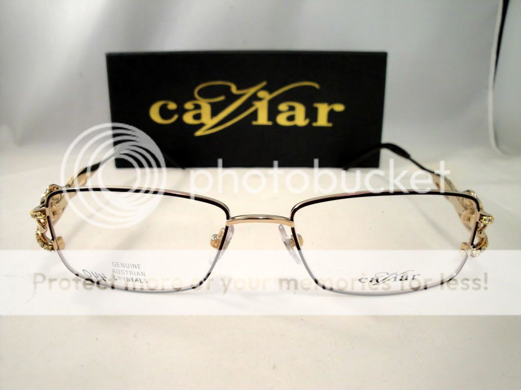 Caviar M1651 Eyeglasses in Gold w/ Crystals (54*17_140)  