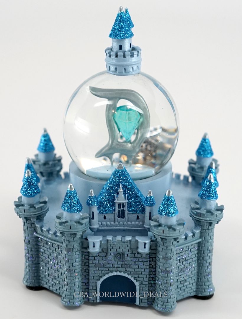 Disney Disneyland 60th Diamond Celebration ANNIVERSARY CASTLE MINI SNOW ...