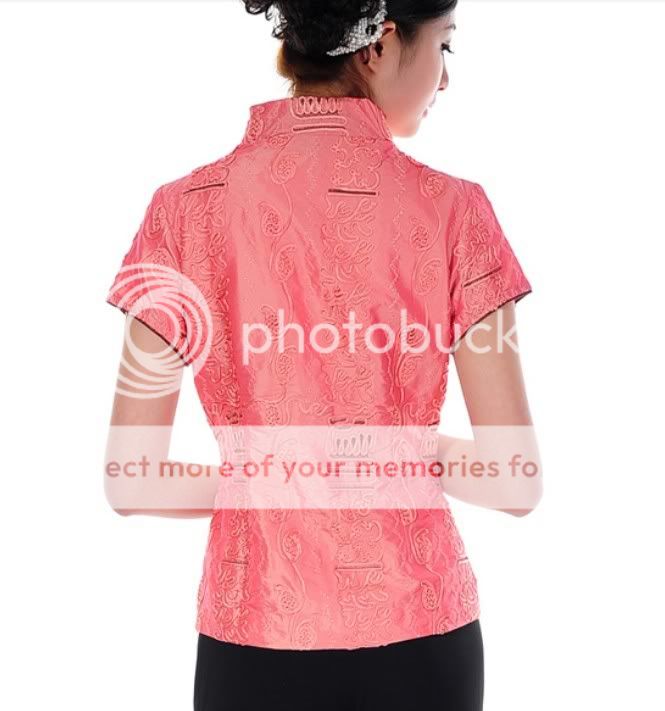 Orange White Pink Chinese Women's Top Dress T Shirt Sz M L XL 2XL 3XL