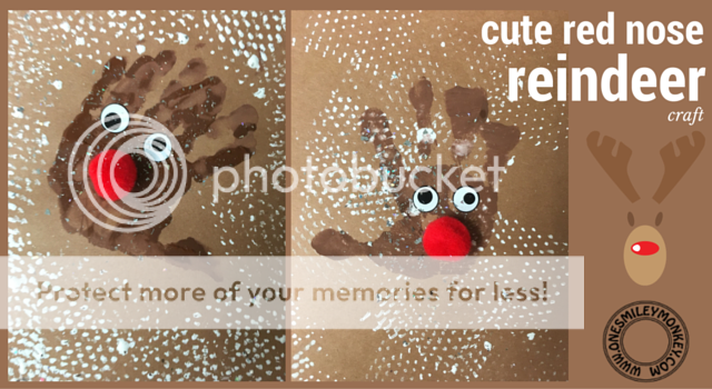Adorable Red Nose Reindeer Handprint Craft DIY
