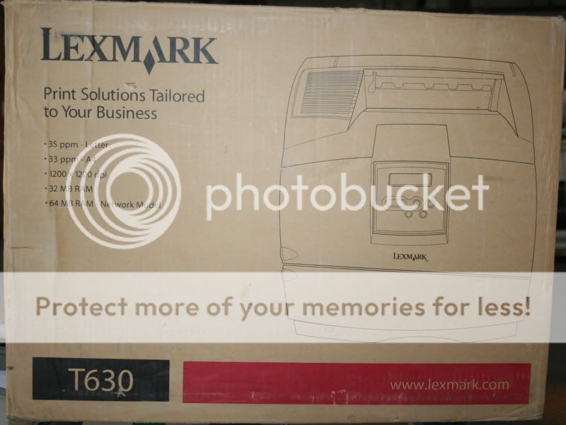 Lexmark T630 Laser Printer with original box page count 77,849 